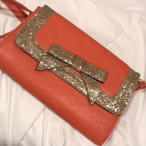 Orange and Gold Purse/clutch
